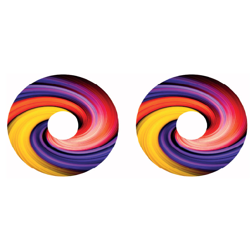 WCGW031 Colourful Swirl 22 Inch Wheelchair Spoke Guard Sticker