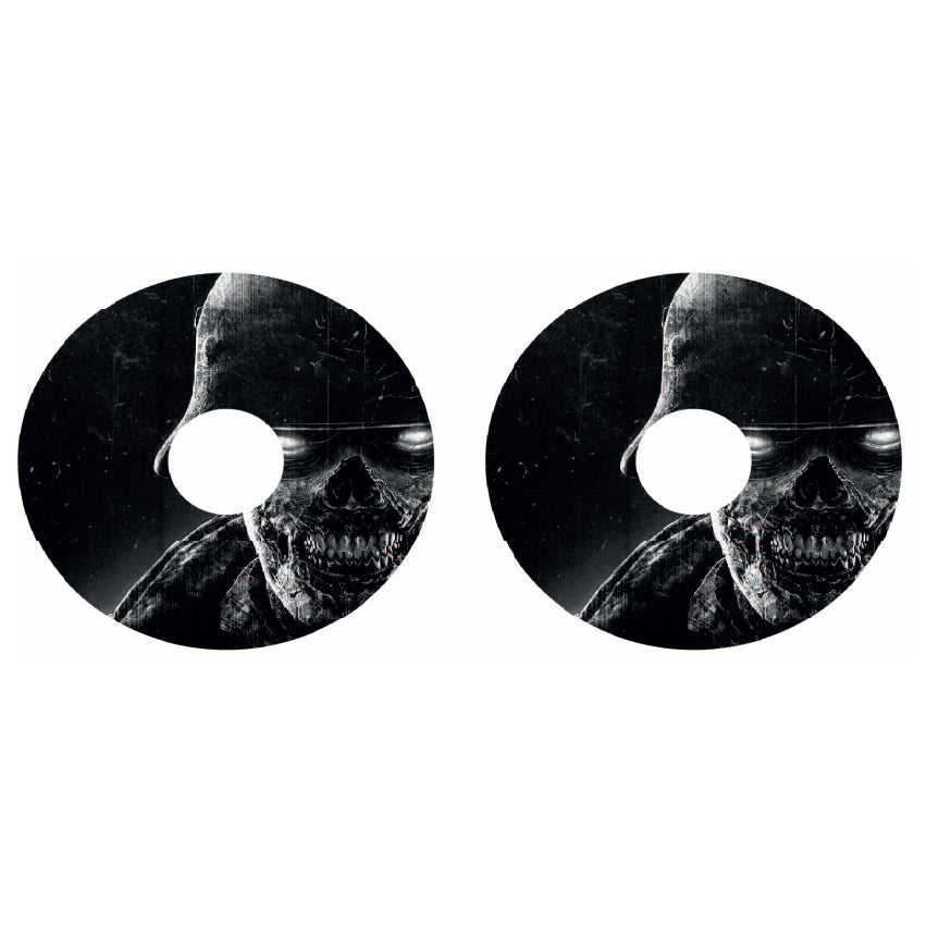 WCGW033 Skelton Face  20 Inch Wheelchair Spoke Guard Sticker