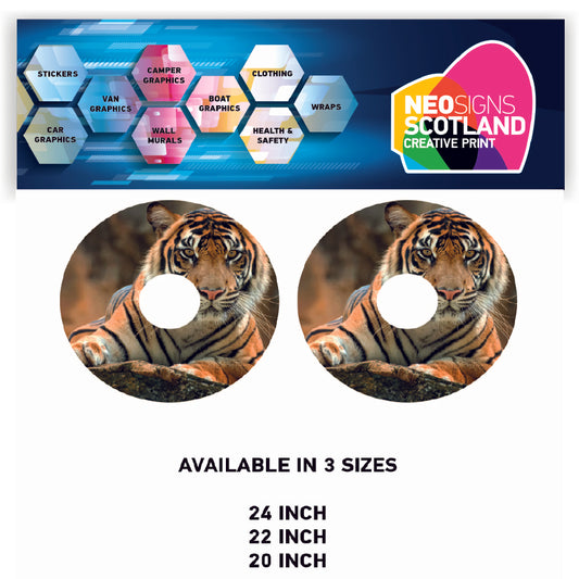 WCGW037 Tiger 24 Inch Wheelchair Spoke Guard Sticker