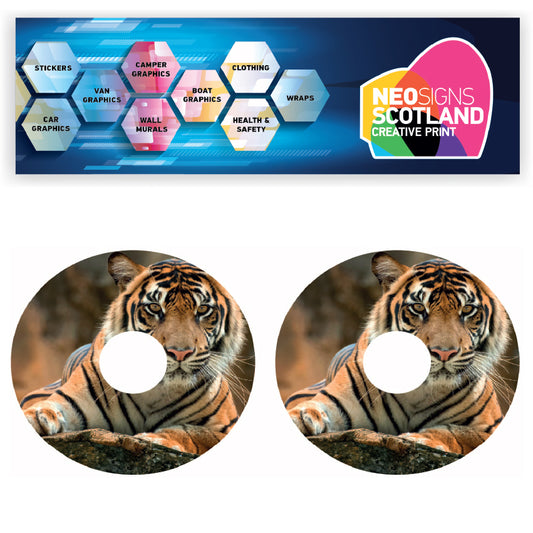 WCGW037 Tiger 22 Inch Wheelchair Spoke Guard Sticker