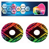 WCGW048 Colourful Pattern 20 Inch Wheelchair Spoke Guard Sticker