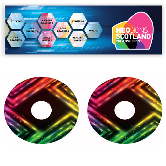 WCGW048 Colourful Pattern22 Inch Wheelchair Spoke Guard Sticker