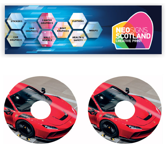 WCGW049 Race Car 22 Inch Wheelchair Spoke Guard Sticker