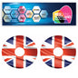 WCGW052 Uk Flag 20 Inch Wheelchair Spoke Guard Sticker