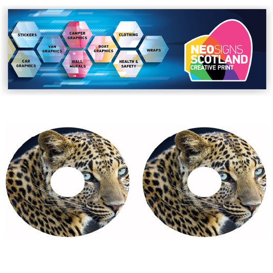 WCGW058 Leopard 20 Inch Wheelchair Spoke Guard Sticker
