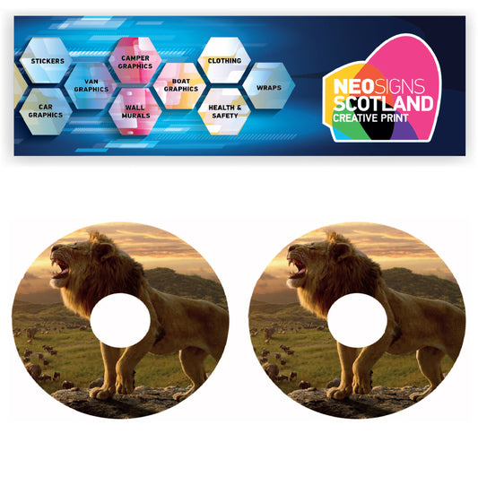 WCGW059 Lion 22 Inch Wheelchair Spoke Guard Sticker