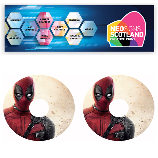 WCGW063 Deadpool 20Inch Wheelchair Spoke Guard Sticker