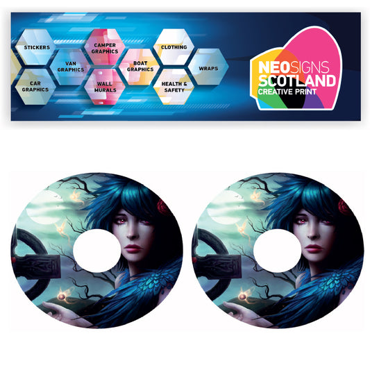 WCGW067 Gothic Anime 22 Inch Wheelchair Spoke Guard Sticker