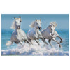 WG006 White Horses Printed Wall Sticker Vinyl Various Sizes