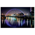 WG009 Glasgow Clyde Arc Bridge Illuminated At Night Wall Sticker Vinyl Available in 3 Sizes