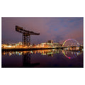 WG010 River Clyde In Glasgow At Night Wall Sticker Vinyl Available in 3 Sizes