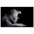 WG028 Black and White African Lion Roaring Wall Sticker Vinyl Available in 3 Sizes