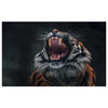 WG036 Tiger Roaring Printed Wall Sticker Vinyl Various Sizes