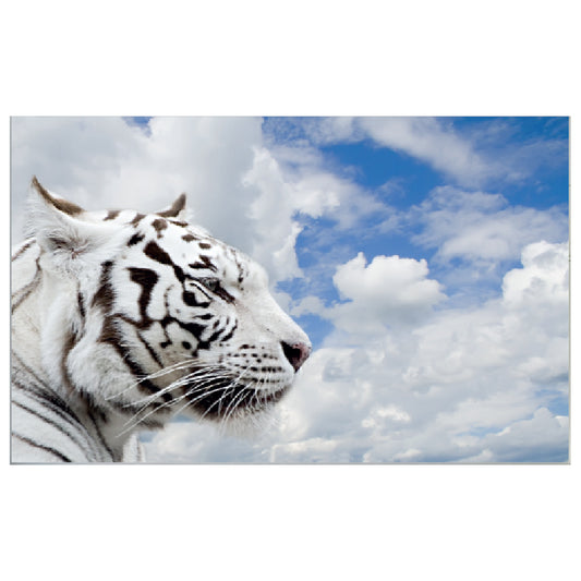 WG039 White Tiger Printed Wall Sticker Vinyl Various Sizes