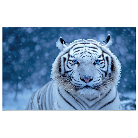 WG040 White Tiger Printed Wall Sticker Vinyl Various Sizes