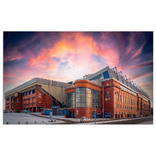 WG046 Ibrox Stadium Printed Wall Sticker Vinyl Various Sizes