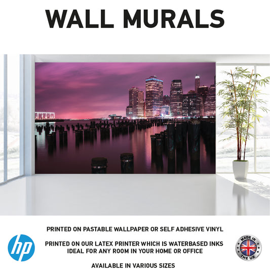 WM0001 Manhattan New York Wall Murals WallPaper Print Decal Deco Indoor sticker