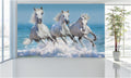 WM006 Three White Horses Wall Murals WallPaper Print Decal sticker