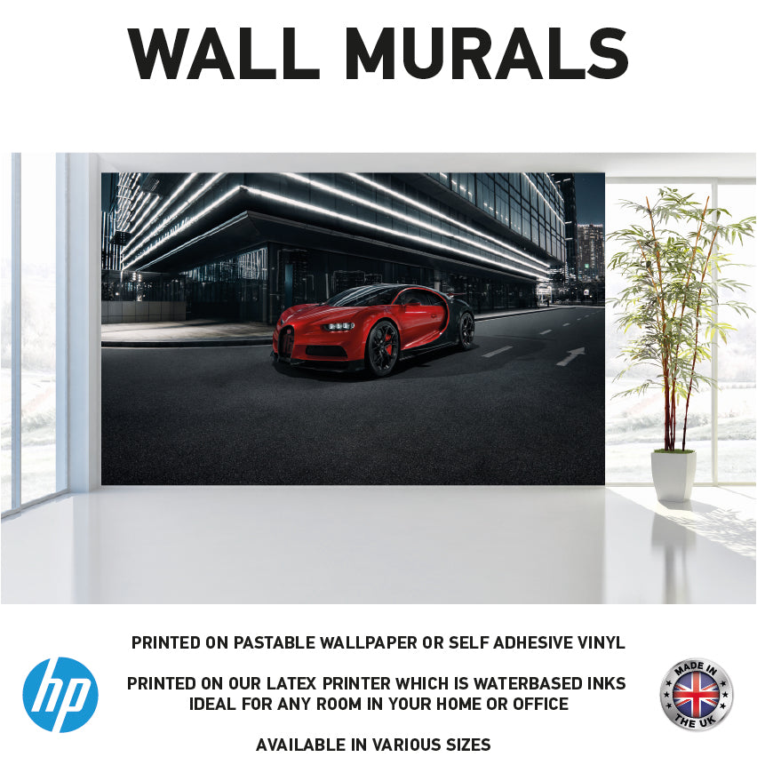 WM0073 Racing Car Red Vehicle Wall Murals WallPaper Print Decal sticker