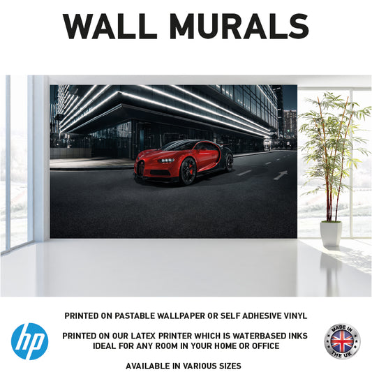 WM0073 Racing Car Red Vehicle Wall Murals WallPaper Print Decal sticker