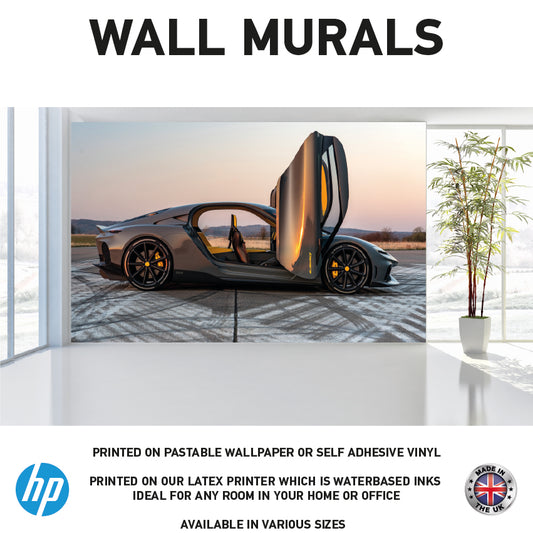 WM0077 Supercar Black Vehicle Wall Murals WallPaper Print Decal sticker