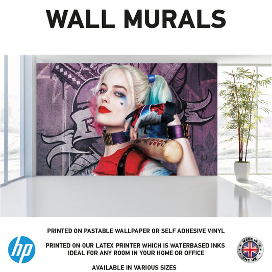 WM0083 Squad Girl Harley Wall Murals WallPaper Print Decal sticker