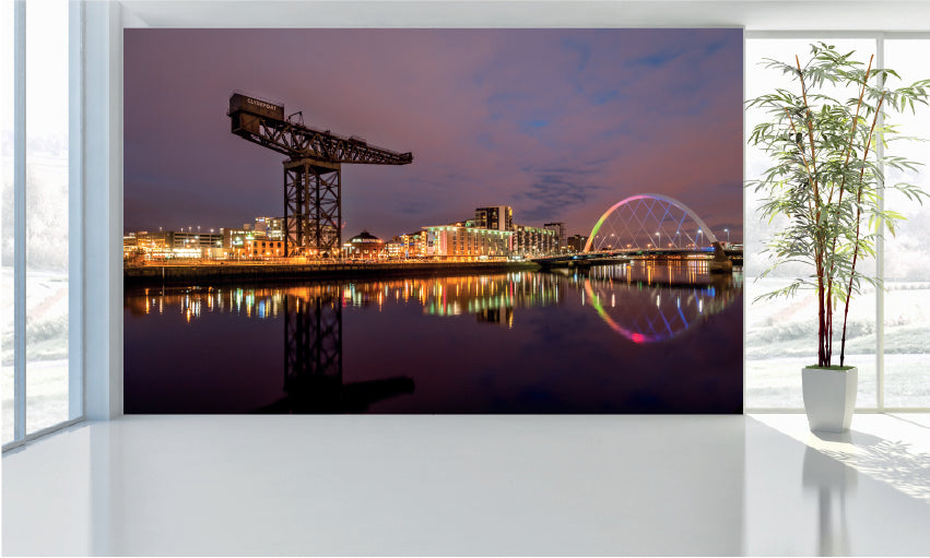 WM010 Glasgow's River Clyde Wall Murals WallPaper Print Decal sticker