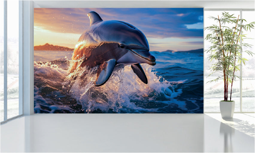 WM016 Dolphins Wall Murals WallPaper Print Decal sticker