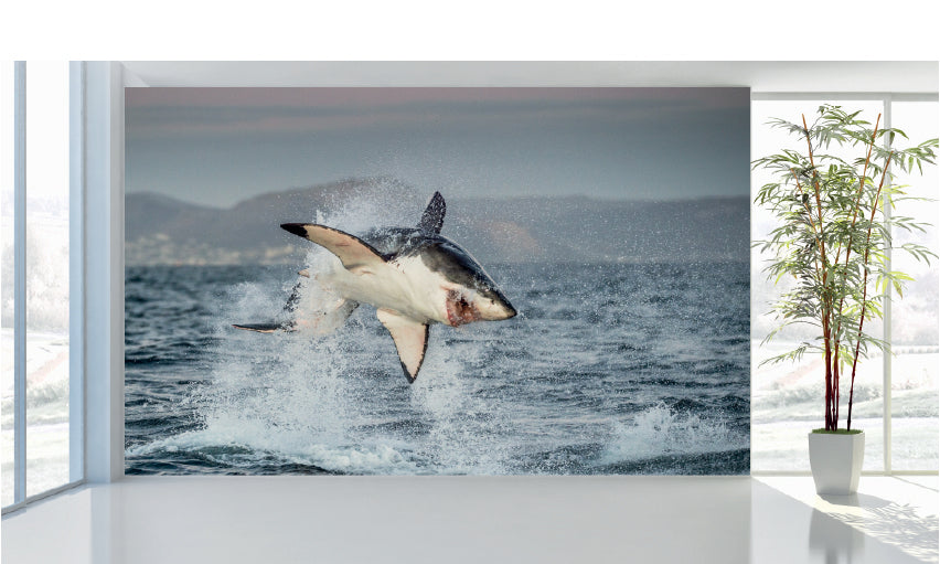 WM023 Shark Jumping Wall Murals WallPaper Print Decal sticker