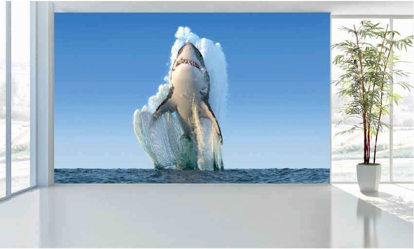 WM024 Shark in Sea Wall Murals WallPaper Print Decal sticker