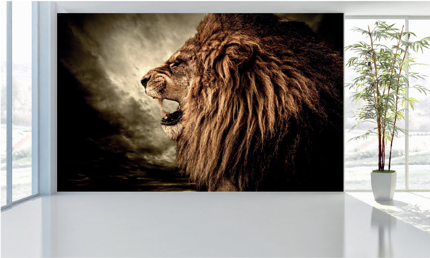 WM025 Lion King Of the Jungle Wall Murals WallPaper Print Decal sticker