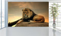 WM026 Lion on Rock Wall Murals WallPaper Print Decal sticker