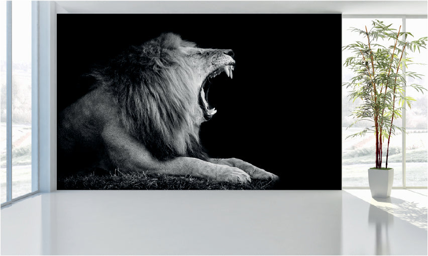 WM028 Lion Roaring Wall Murals WallPaper Print Decal sticker