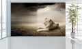 WM029 White Lion Wall Murals WallPaper Print Decal sticker