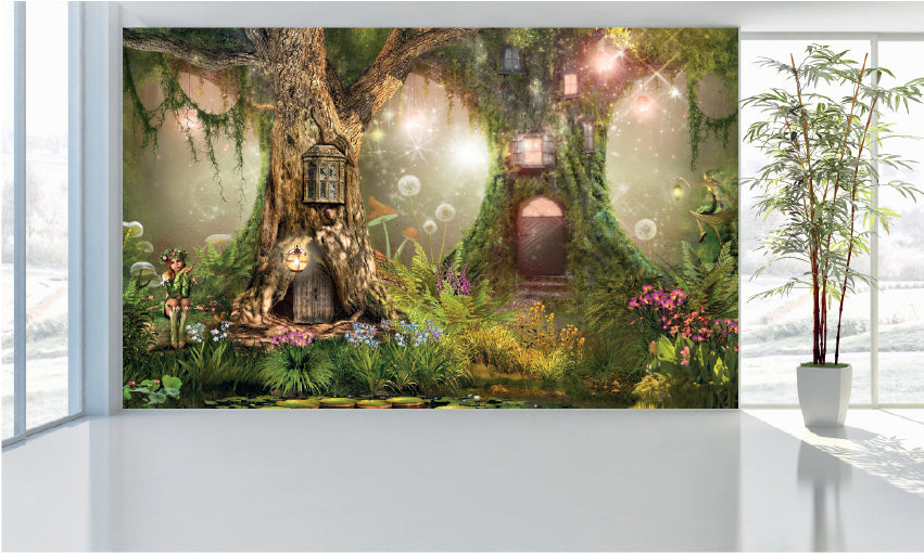 WM085 Fairy Garden Wall Murals WallPaper Print Decal sticker
