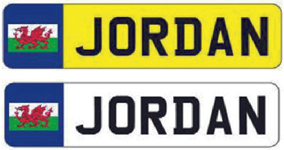 RIDE01 Kids Personalised Number Plates Front And Back
