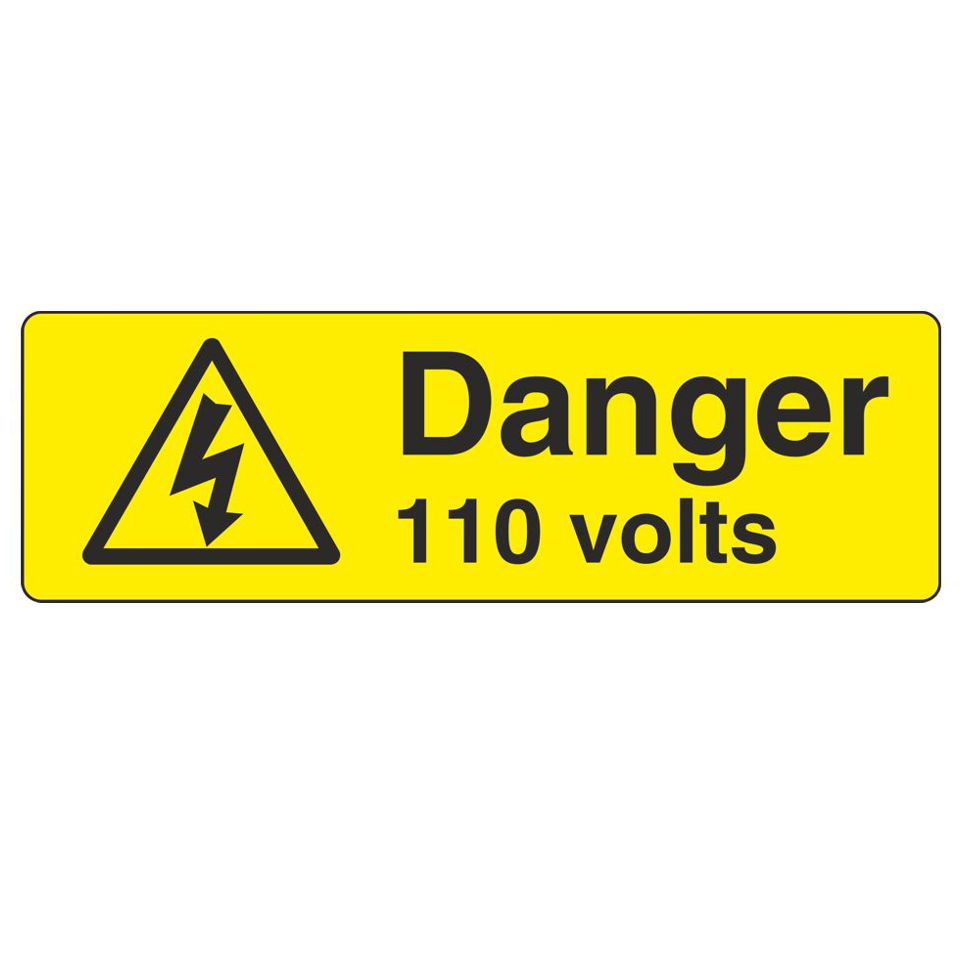 Danger Warning Stickers (100mm x 50mm) Health And Safety Warning Sticker Latex Printed MARK001B -015B