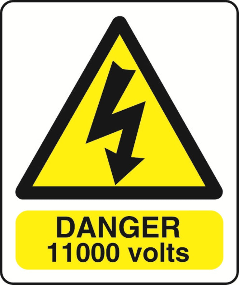 WARN036-236 Warning A5 stickers (2x148mm X 210mm) Health And Safety Warning Sticker Latex Printed