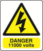 WARN036-236 Warning A5 stickers (2x148mm X 210mm) Health And Safety Warning Sticker Latex Printed