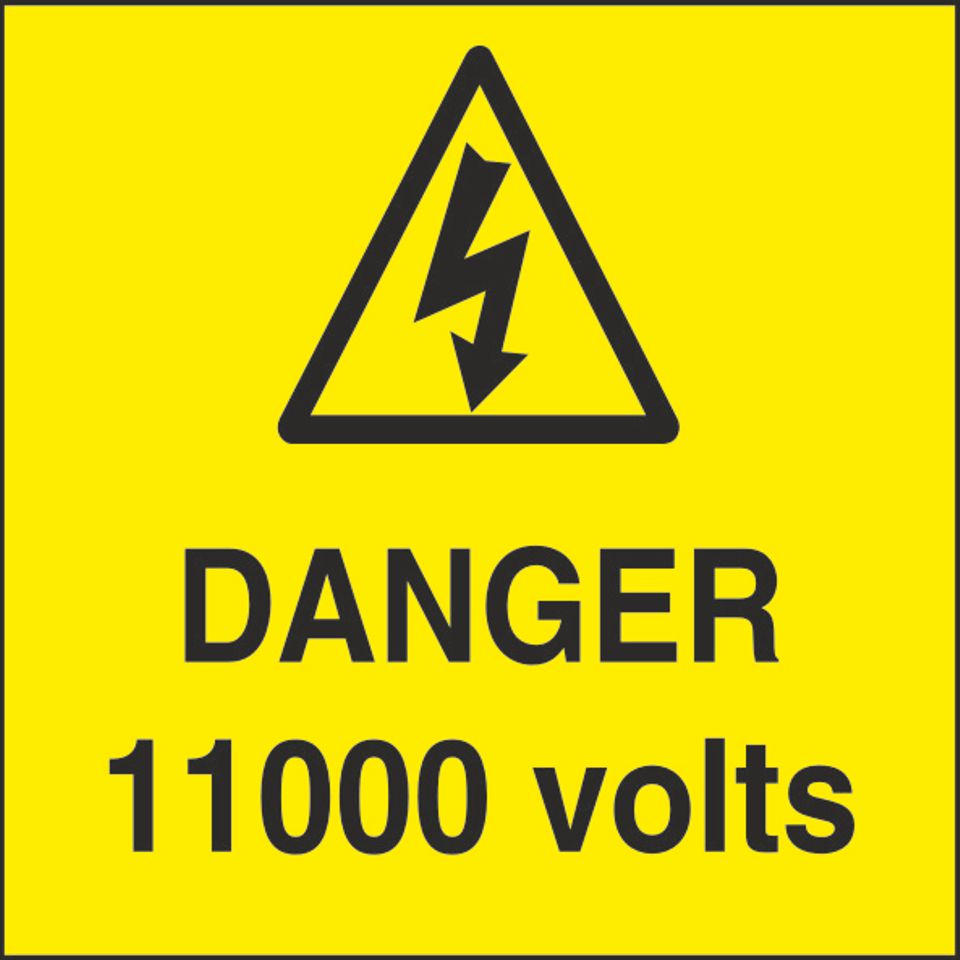 WARN087-287 Danger Sticker Various Designs and Sizes Available