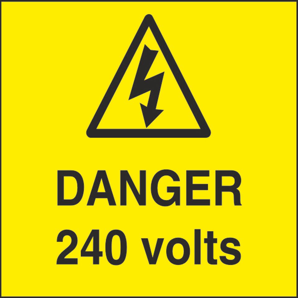 Danger 75mm x 75mm Stickers Health Safety Warning Sticker Latex Printed WARN087C-287C