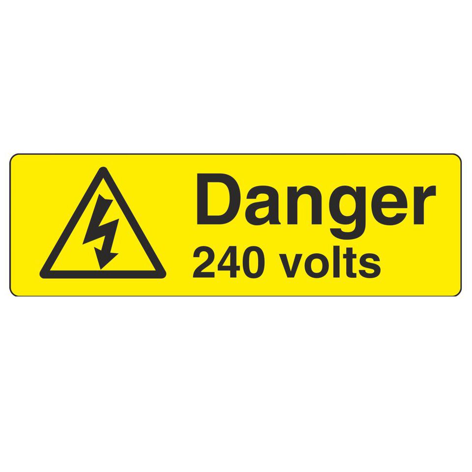 Danger Warning Stickers (100mm x 50mm) Health And Safety Warning Sticker Latex Printed MARK001B -015B