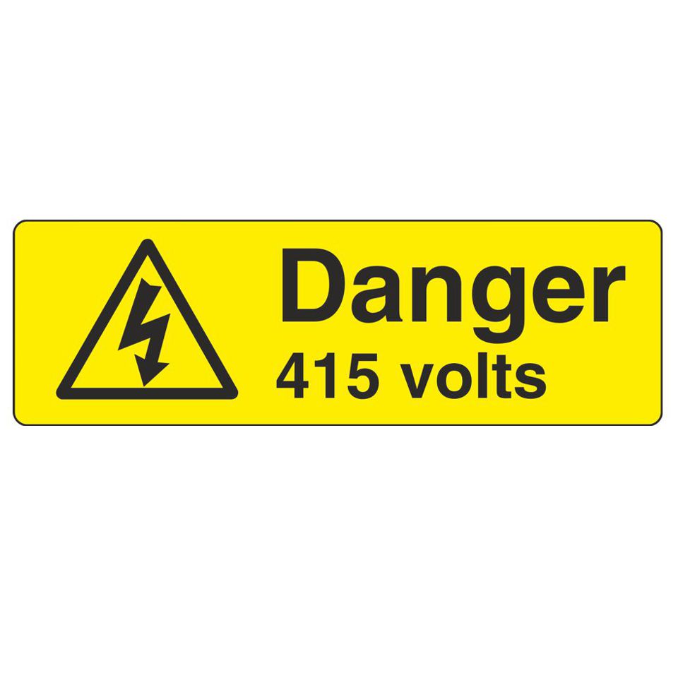 Danger Warning Stickers (100mm x 50mm) Health And Safety Warning Sticker Latex Printed MARK001B -015B