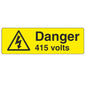 Danger Warning Stickers (100mm x 50mm) Health And Safety Warning Sticker Latex Printed MARK001B -015B