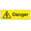 Danger Warning Stickers (100mm x 50mm) Health And Safety Warning Sticker Latex Printed MARK001B -015B