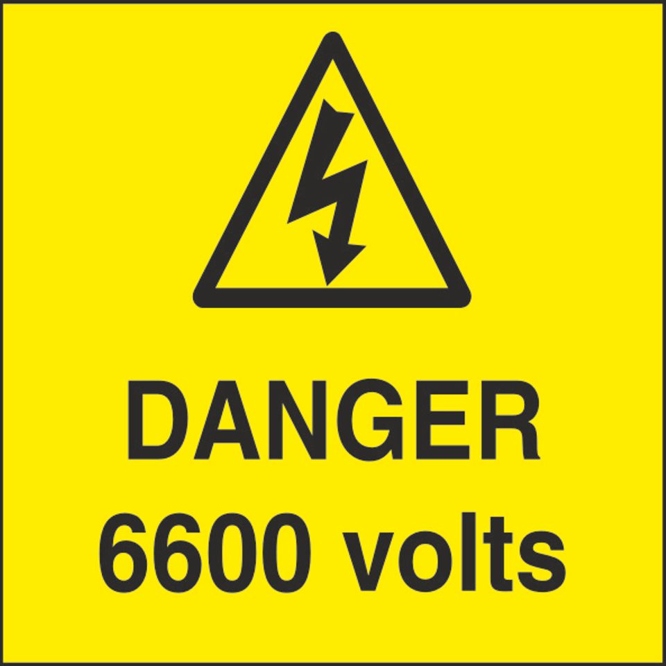 WARN087-287 Danger Sticker Various Designs and Sizes Available