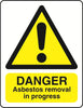 WARN036-236 Warning A5 stickers (2x148mm X 210mm) Health And Safety Warning Sticker Latex Printed