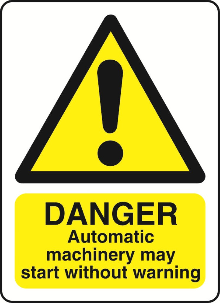 WARN036-236 Warning A5 stickers (2x148mm X 210mm) Health And Safety Warning Sticker Latex Printed