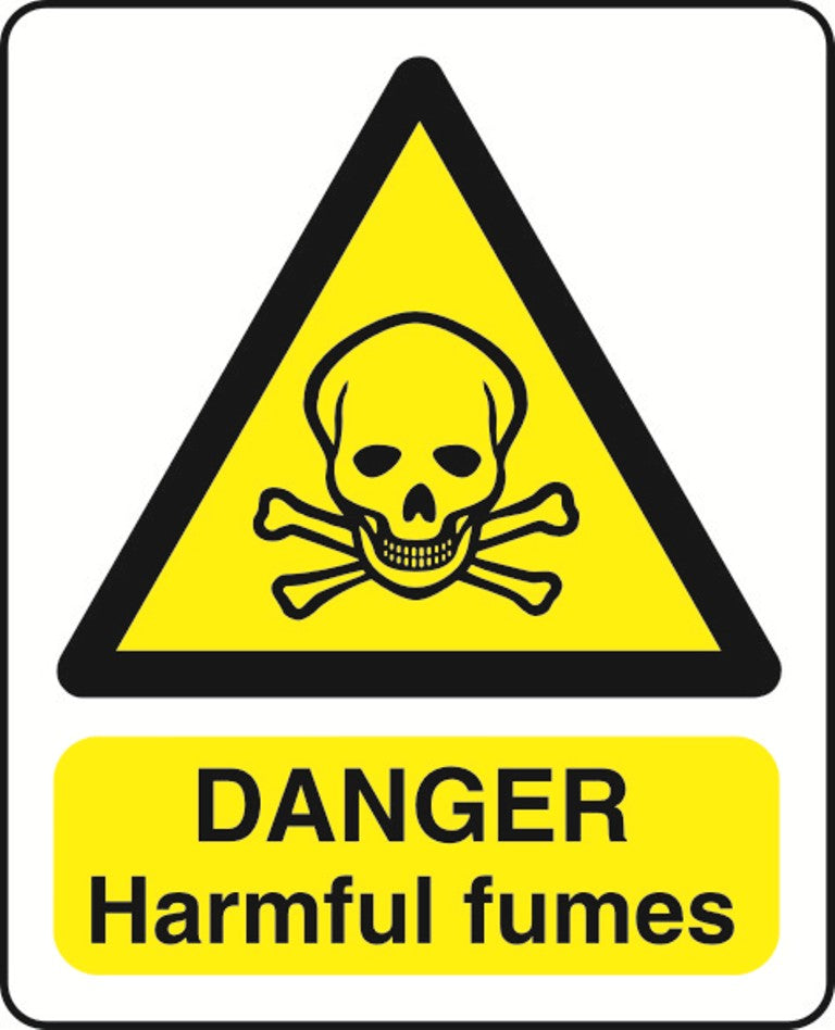 WARN036-236 Warning A5 stickers (2x148mm X 210mm) Health And Safety Warning Sticker Latex Printed