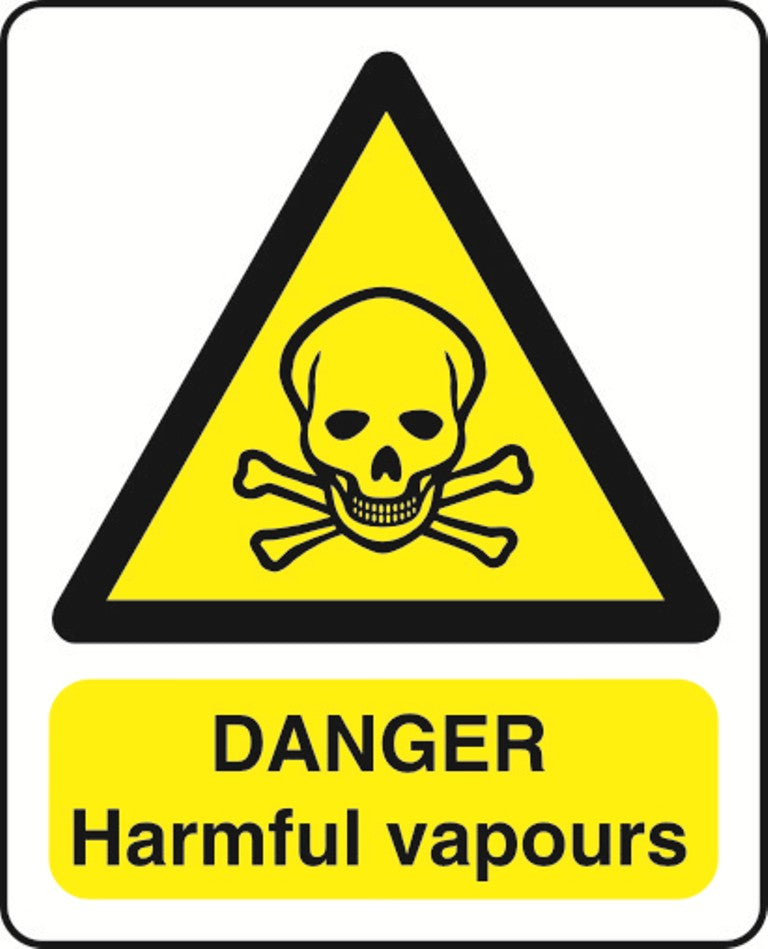 WARN036-236 Warning A5 stickers (2x148mm X 210mm) Health And Safety Warning Sticker Latex Printed